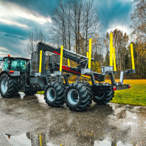 Forwarder type bunk adapter for wider loading area - PA