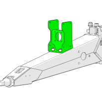 Pump adapter on drawbar - P01